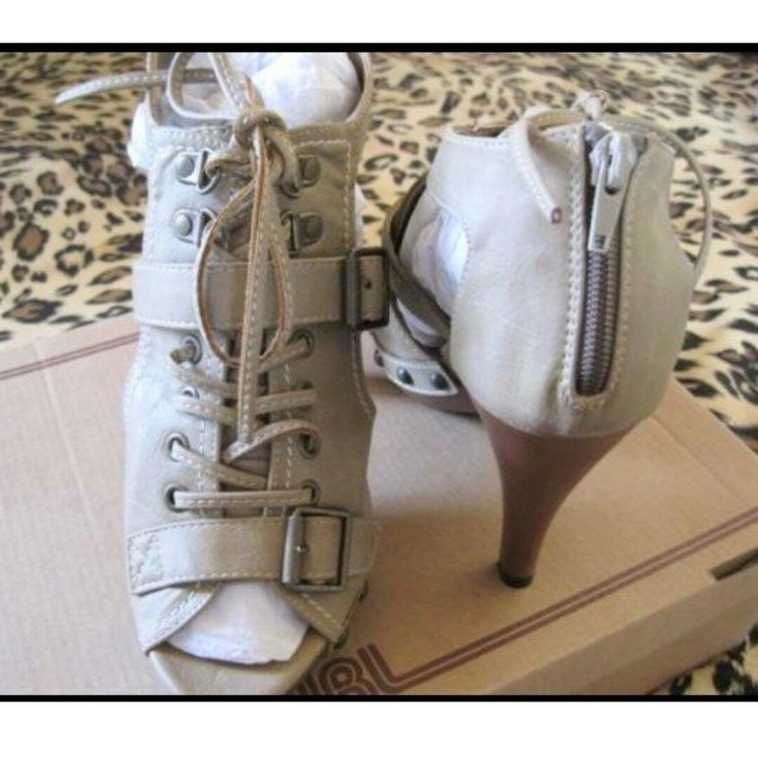 ピンヒールサンダル(ベージュ) 24cm  ヒール高 厚底 レディースの靴/シューズ(サンダル)の商品写真