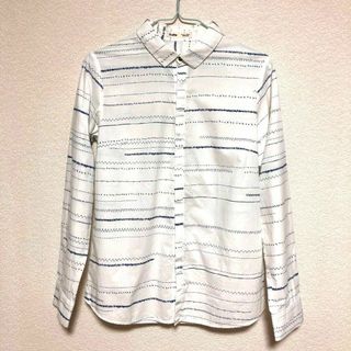 numeヌメ　個性的なステッチ柄シャツ　長袖　コットン　可愛い　パラスパレス３(シャツ/ブラウス(長袖/七分))