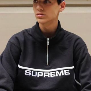 シュプリーム(Supreme)のSupreme 2-Tone Half Zip Sweatshirt Black(スウェット)