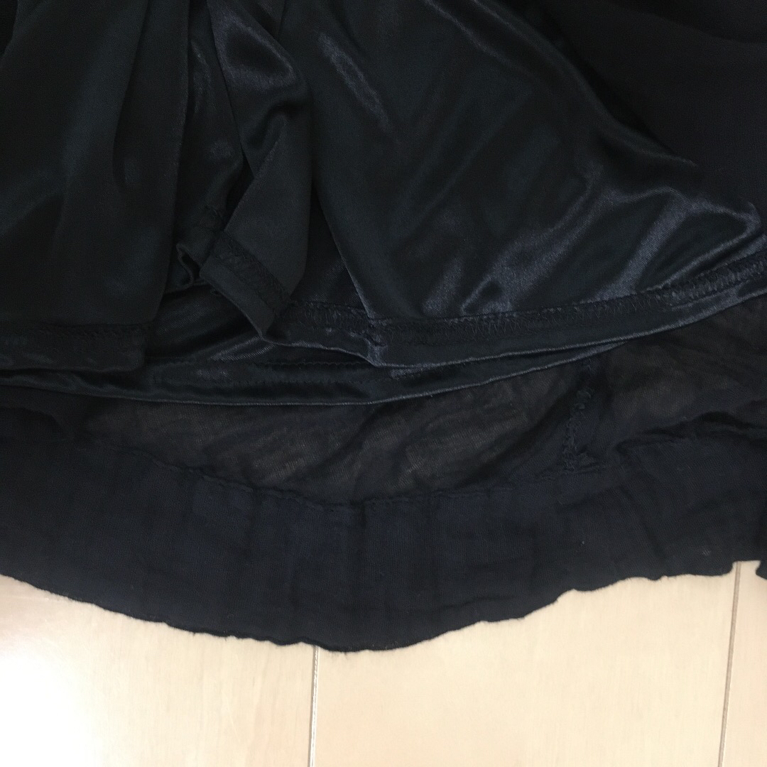 ARROW(アロー)のノースリーブワンピース ジャンパースカート 袖なし 個性的 古着 黒 レディースのワンピース(ひざ丈ワンピース)の商品写真