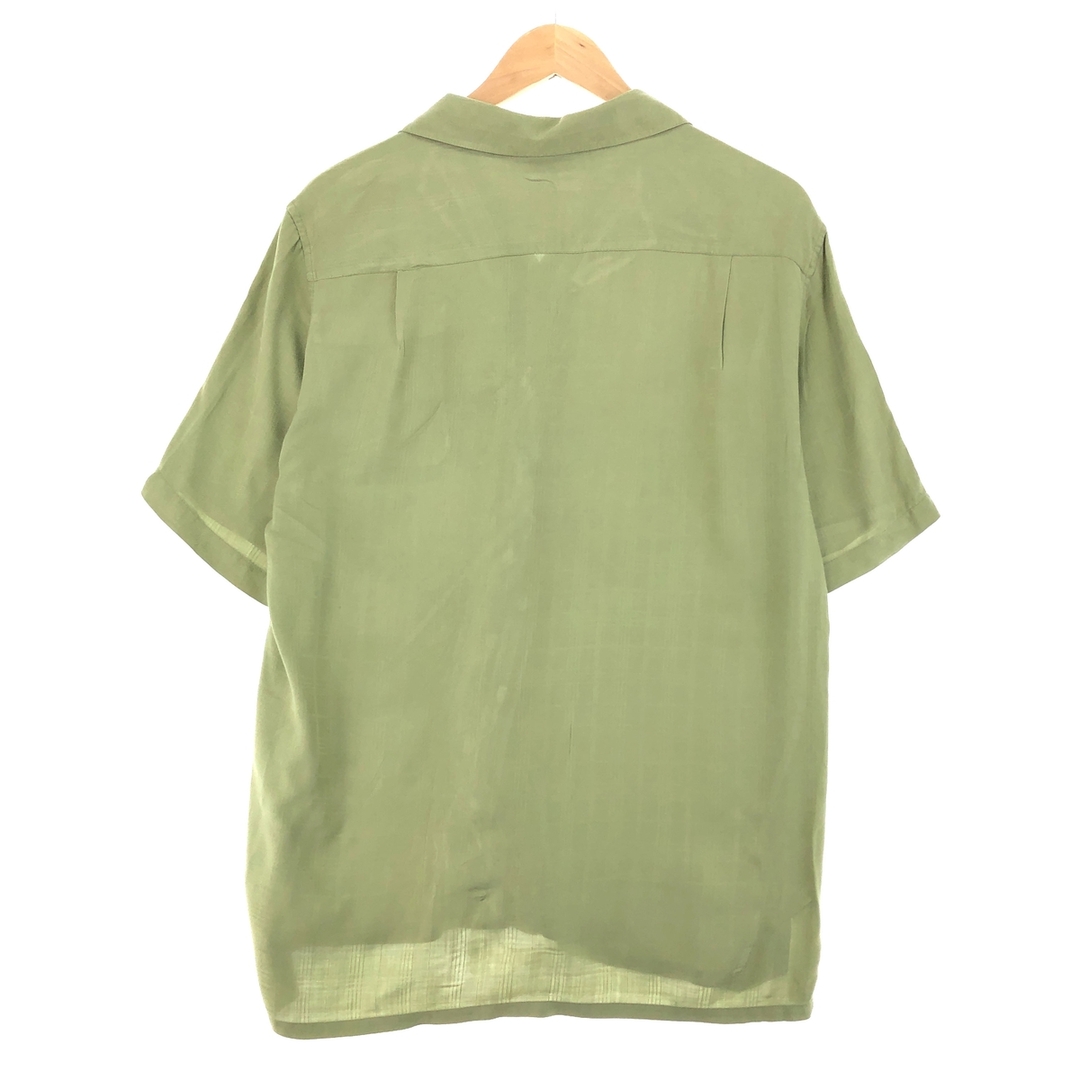 古着 croft and barrow チェック柄 半袖 オープンカラー シルクシャツ メンズM /eaa445491 メンズのトップス(シャツ)の商品写真