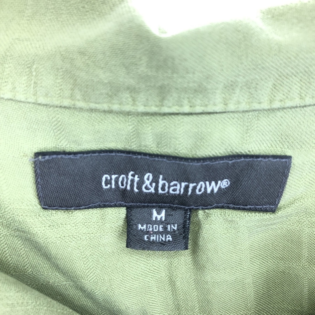 古着 croft and barrow チェック柄 半袖 オープンカラー シルクシャツ メンズM /eaa445491 メンズのトップス(シャツ)の商品写真