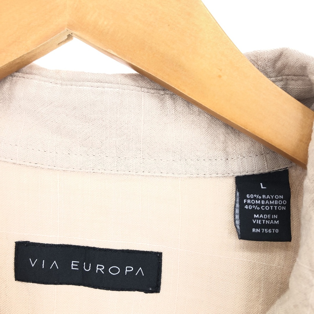 古着 VIA EUROPA 半袖 レーヨンシャツ ボックスシャツ メンズL /eaa445492 メンズのトップス(シャツ)の商品写真