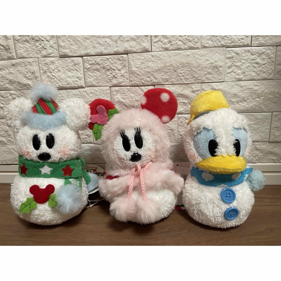 Disney(ディズニー)のディズニー クリスマス ミッキー ミニー ドナルド ぬいぐるみ タグ付き エンタメ/ホビーのおもちゃ/ぬいぐるみ(キャラクターグッズ)の商品写真