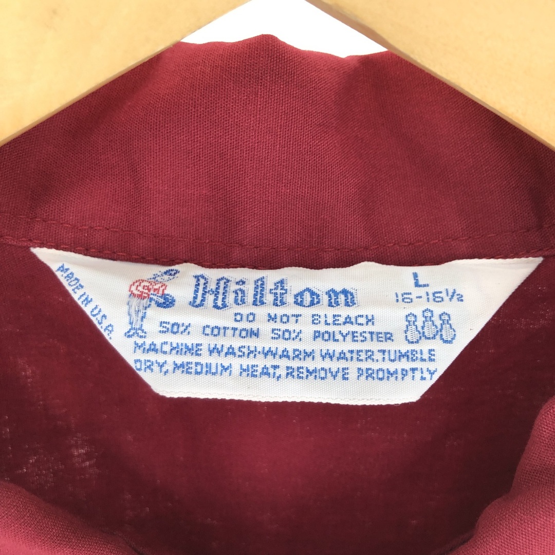 古着 70年代 ヒルトン HILTON バックプリント ボウリングシャツ USA製 メンズL ヴィンテージ /eaa446734 メンズのトップス(シャツ)の商品写真