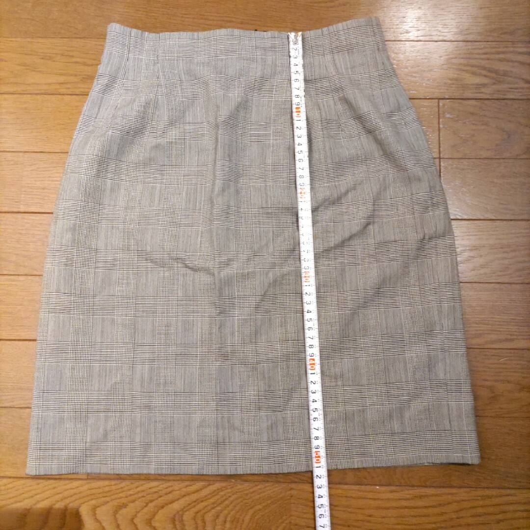 ANNCHEPI ひざ丈 タイトスカート チェック柄 レディースのスカート(ひざ丈スカート)の商品写真