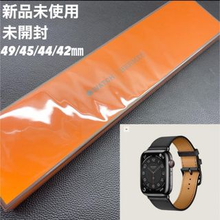 エルメス(Hermes)の1338 Apple Watch エルメス　ブラック　HERMES レザー(iPhoneケース)