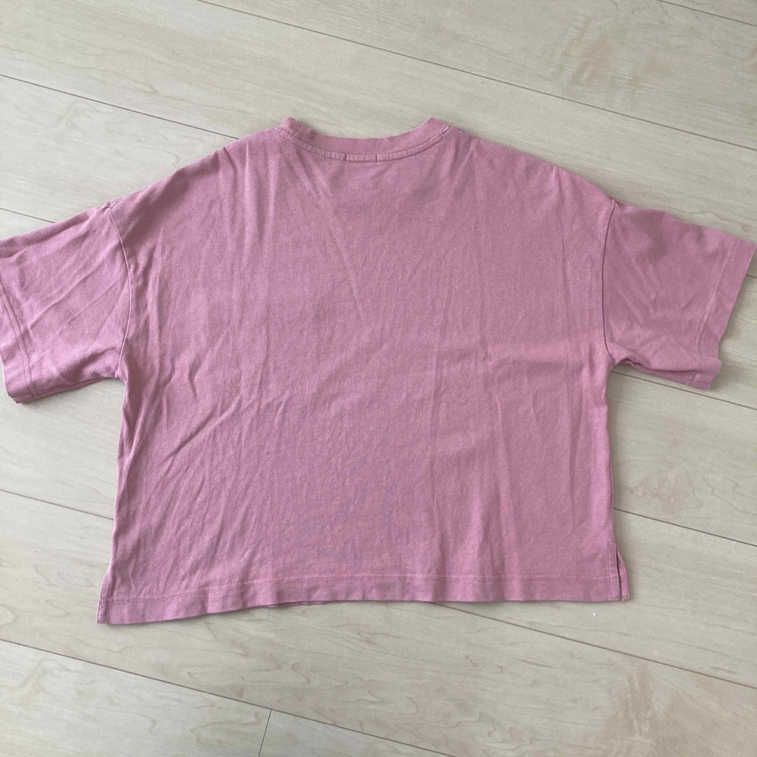 GU(ジーユー)のGU 　半袖　ウォッシュド　Tシャツ　トップス　ピンク　Lサイズ レディースのトップス(Tシャツ(半袖/袖なし))の商品写真