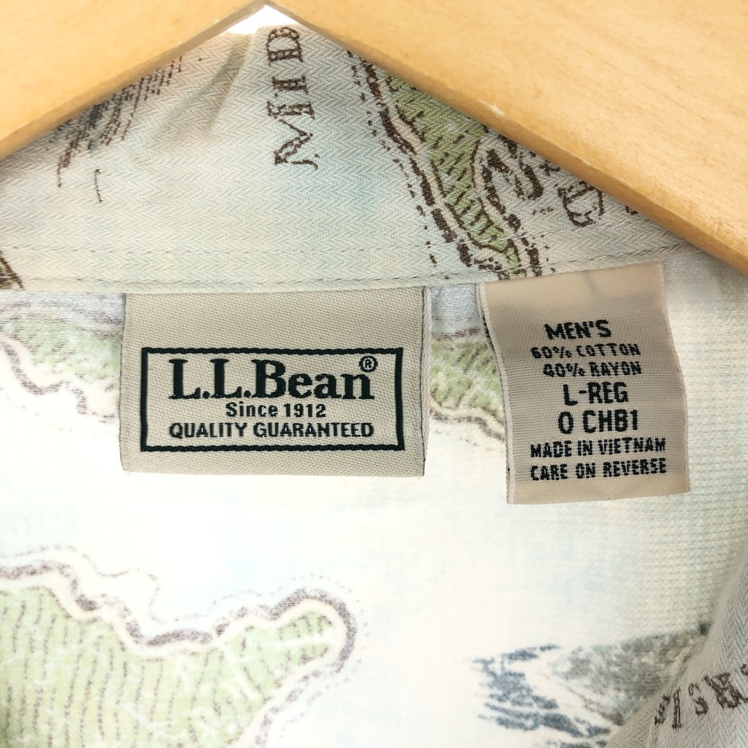 L.L.Bean(エルエルビーン)の古着 エルエルビーン L.L.Bean 総柄 半袖 オープンカラー シャツ メンズL /eaa441450 メンズのトップス(シャツ)の商品写真