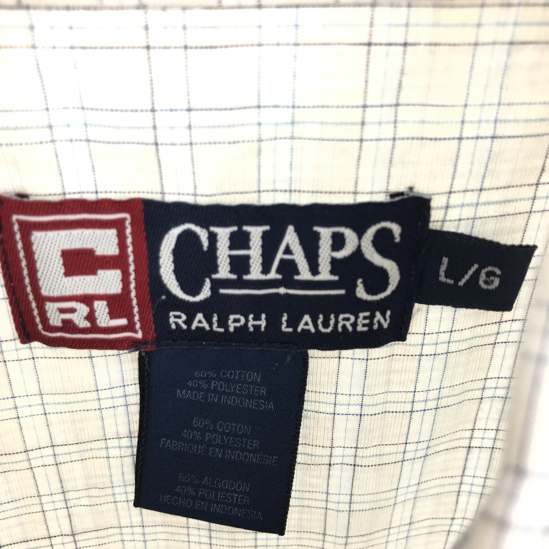 Ralph Lauren(ラルフローレン)の古着 90年代 ラルフローレン Ralph Lauren CHAPS チャップス 半袖 ボタンダウン チェックシャツ メンズL ヴィンテージ /eaa441451 メンズのトップス(シャツ)の商品写真