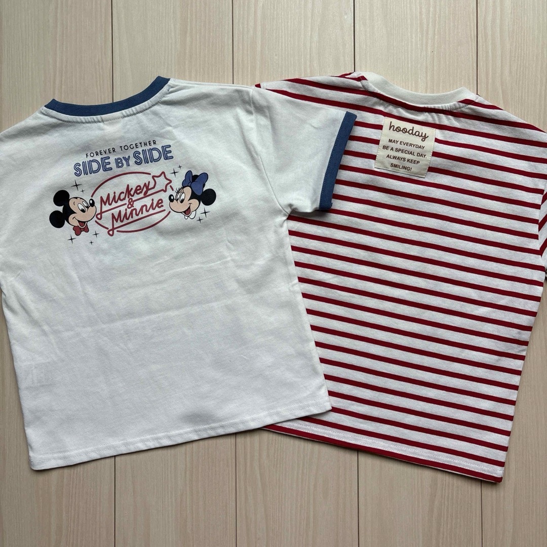 Disney(ディズニー)の【ディズニー】ミッキー ミニー ドナルド キャラクター Tシャツ セット 110 キッズ/ベビー/マタニティのキッズ服女の子用(90cm~)(Tシャツ/カットソー)の商品写真