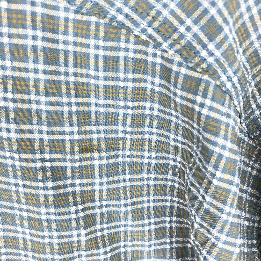 L.L.Bean(エルエルビーン)の古着 90年代 エルエルビーン L.L.Bean シアサッカー 半袖 チェックシャツ メンズL ボックスシャツ /eaa441455 メンズのトップス(シャツ)の商品写真