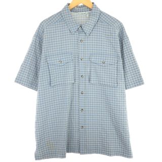 エルエルビーン(L.L.Bean)の古着 90年代 エルエルビーン L.L.Bean シアサッカー 半袖 チェックシャツ メンズL ボックスシャツ /eaa441455(シャツ)