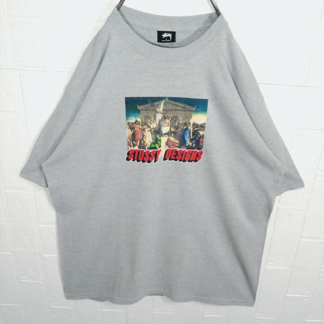 STUSSY(ステューシー)の《STUSSY/ステューシー》絵画　アート　Tシャツ　ロゴ　ビッグシルエット メンズのトップス(Tシャツ/カットソー(半袖/袖なし))の商品写真