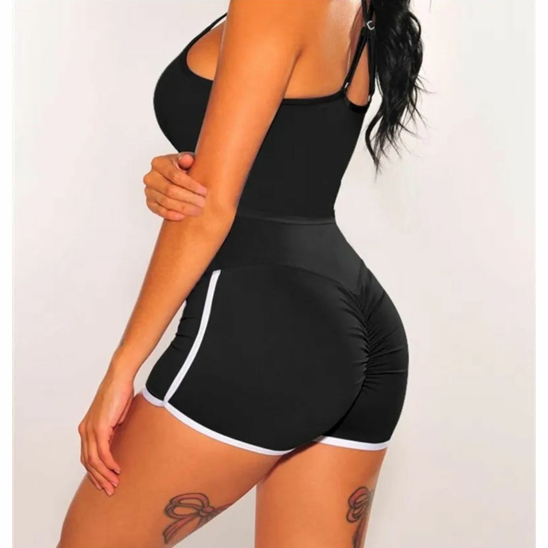 女性用スポーツパンティー フィットネスパンツ 黒XXL 速乾 フィットネス ヨガ レディースのパンツ(ショートパンツ)の商品写真