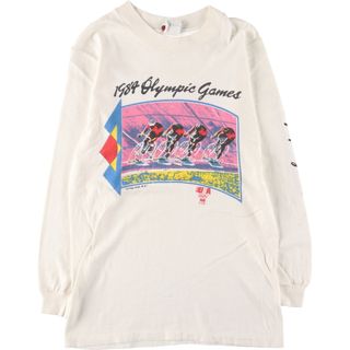 リーバイス(Levi's)の古着 80年代 リーバイス Levi's OLYMPIC オリンピック USAチーム サイクリング ロングTシャツ ロンT USA製 メンズS ヴィンテージ /eaa438574(Tシャツ/カットソー(半袖/袖なし))