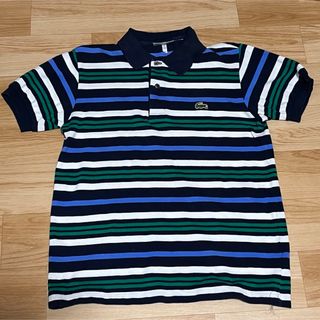 ラコステ(LACOSTE)のCHEMISE LACOSTE ラコステ 半袖 ポロシャツ ボーダー M(ポロシャツ)