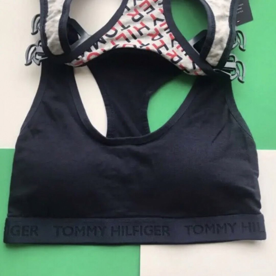 TOMMY HILFIGER(トミーヒルフィガー)のレア 新品 USA トミーヒルフィガー ブラ 2枚 S 下着 ヨガ レディースの下着/アンダーウェア(ブラ)の商品写真