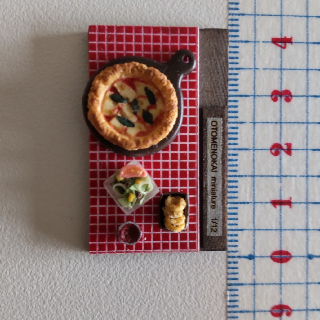 ミニチュアフード ピザセット ハンドメイドのおもちゃ(ミニチュア)の商品写真