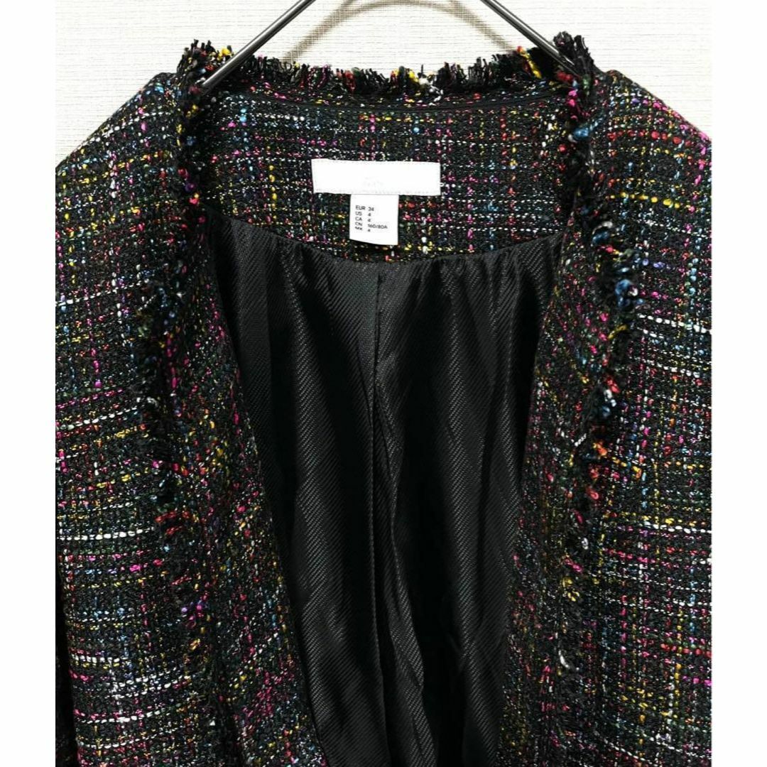 H&M(エイチアンドエム)の美品✨ H&M エイチアンドエム　ジャケット　レディース レディースのジャケット/アウター(ノーカラージャケット)の商品写真