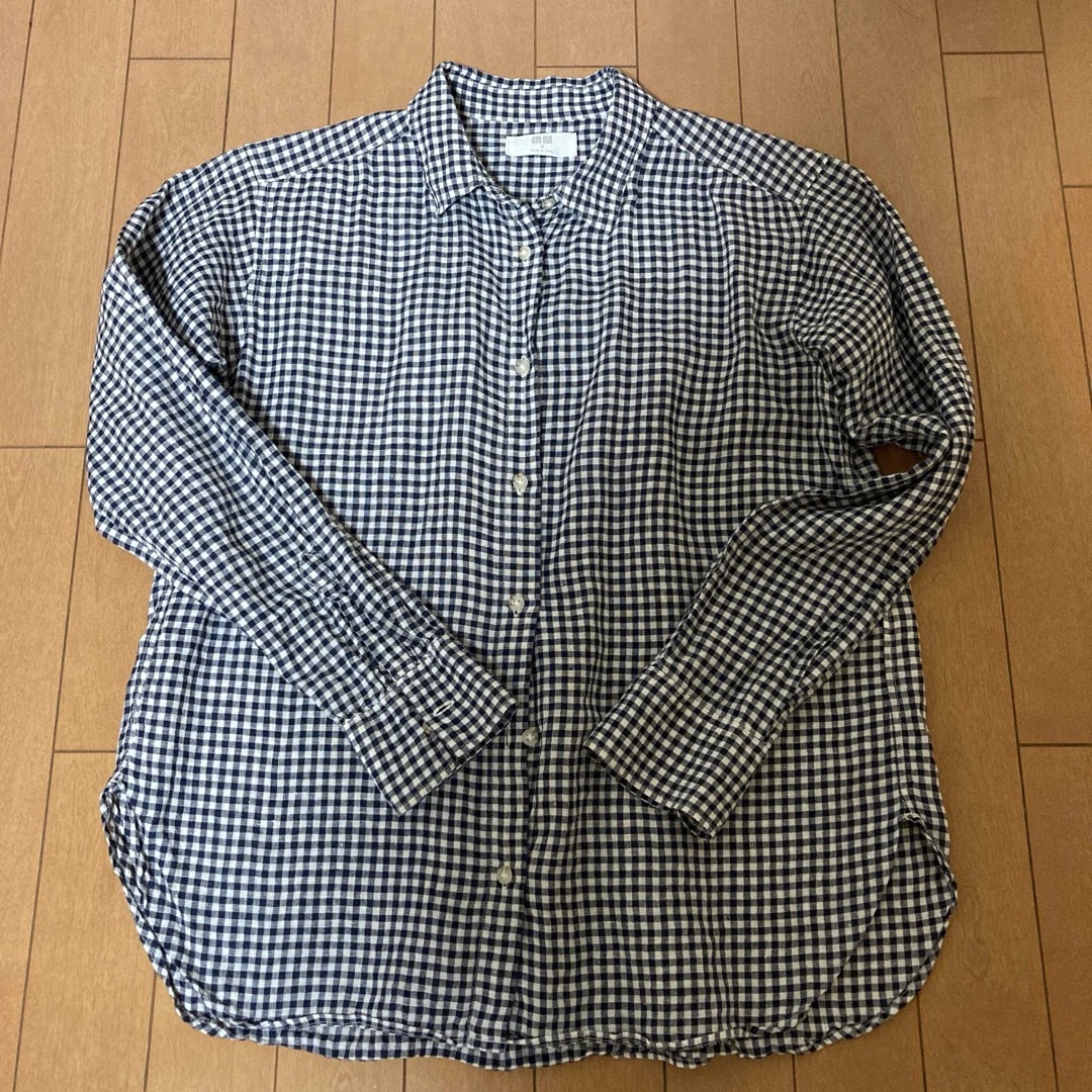 UNIQLO(ユニクロ)のユニクロ　麻100%シャツ レディースのトップス(シャツ/ブラウス(長袖/七分))の商品写真