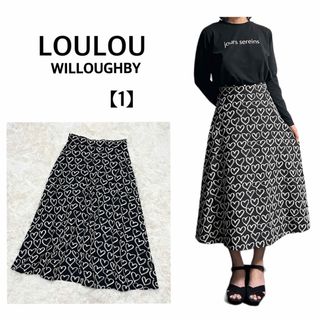 ルルウィルビー(LOULOU WILLOUGHBY)の【美品】LOULOU WILLOUGHBY フレアロングスカート(ロングスカート)