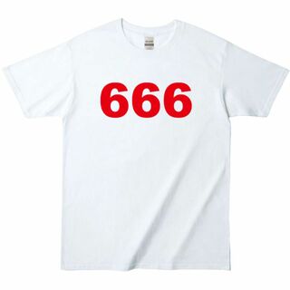 ギルタン(GILDAN)のTW-075   666 獣の数字 悪魔の数字 ロク(Tシャツ/カットソー(半袖/袖なし))
