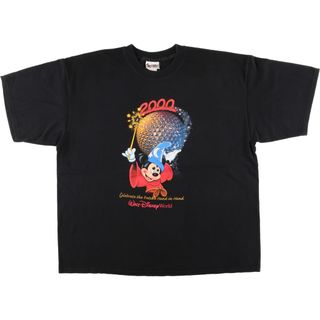 古着 00年代 WALT DISNEY WORLD MICKEY MOUSE ミッキーマウス キャラクタープリントTシャツ メンズXL /eaa445247(Tシャツ/カットソー(半袖/袖なし))