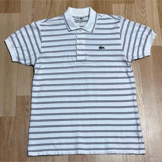 ラコステ(LACOSTE)のCHEMISE LACOSTE ラコステ 半袖 ポロシャツ ボーダー M(ポロシャツ)