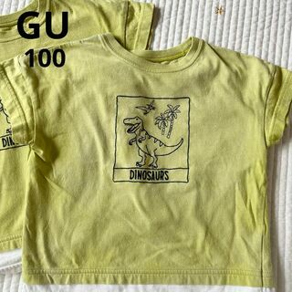 ジーユー(GU)のGU 半袖Tシャツ 2枚組 100 恐竜 男の子(Tシャツ/カットソー)
