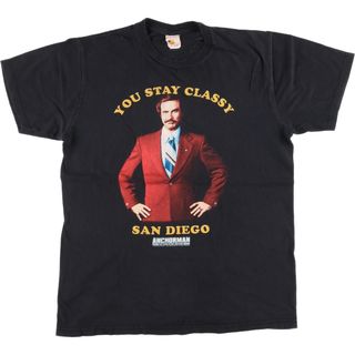 古着 BAY ISLAND ANCHORMAN アンカーマン 映画 ムービーTシャツ メンズL /eaa445837(Tシャツ/カットソー(半袖/袖なし))