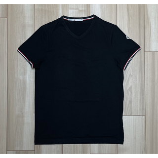 モンクレール(MONCLER)の［美品］モンクレール　シンプルロゴTシャツ　ブラック　M(Tシャツ/カットソー(半袖/袖なし))