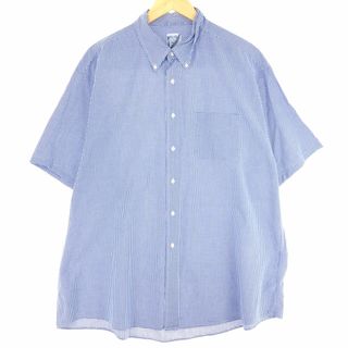 ブルックスブラザース(Brooks Brothers)の古着 ブルックスブラザーズ Brooks Brothers Est.1818 ギンガムチェック 半袖 ボタンダウン チェックシャツ メンズXL /eaa441147(シャツ)