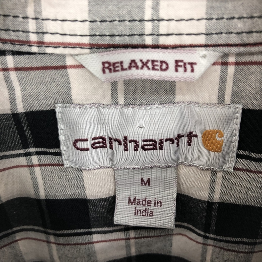 carhartt(カーハート)の古着 カーハート Carhartt RELAXED FIT 半袖 ボタンダウン チェックシャツ メンズM /eaa441429 メンズのトップス(シャツ)の商品写真