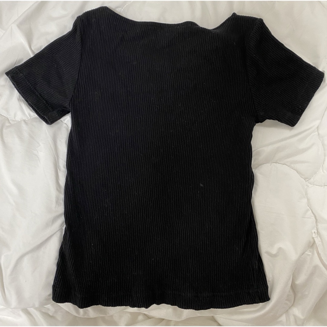 GU(ジーユー)のGU リブ　Tシャツ レディースのトップス(Tシャツ(半袖/袖なし))の商品写真
