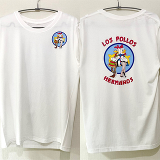 ブレイキングバッド Tシャツ ロスポジョスエルマノス フリーサイズ ホワイト(Tシャツ/カットソー(半袖/袖なし))
