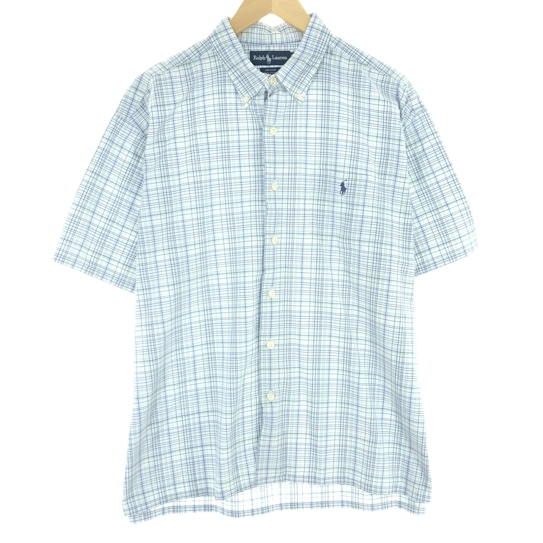 Ralph Lauren(ラルフローレン)の古着 ラルフローレン Ralph Lauren GREGGOR 半袖 ボタンダウン チェックシャツ メンズXL /eaa441434 メンズのトップス(シャツ)の商品写真