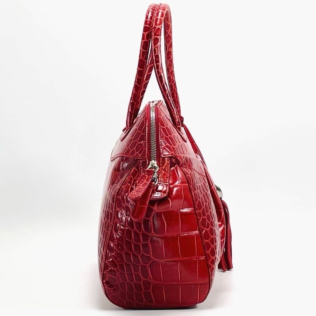 FURLA - 【極美品】FURLA クロコ型押し トートバッグ FURLA - 【極美品】FURLA クロコ型押し トートバッグ