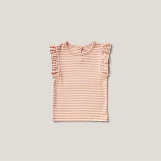 ソーアプルーム(SOOR PLOOM)の最終値下soor ploom4y FrillTee Stripe Gumdrop(Tシャツ/カットソー)