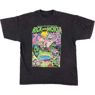 古着 RICK AND MORTY リックアンドモーティー キャラクタープリントTシャツ メンズXL /eaa431680(Tシャツ/カットソー(半袖/袖なし))