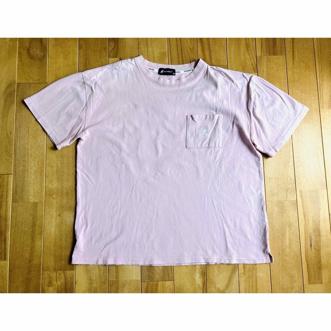 KANGOL(カンゴール)の【Ladies'】  KANGOL ペールピンク Tシャツ Mサイズ レディースのトップス(Tシャツ(半袖/袖なし))の商品写真