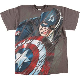 古着 DELTA CAPTAIN AMERICA キャプテンアメリカ 大判プリント 映画 ムービーTシャツ メンズL  /eaa445845(Tシャツ/カットソー(半袖/袖なし))