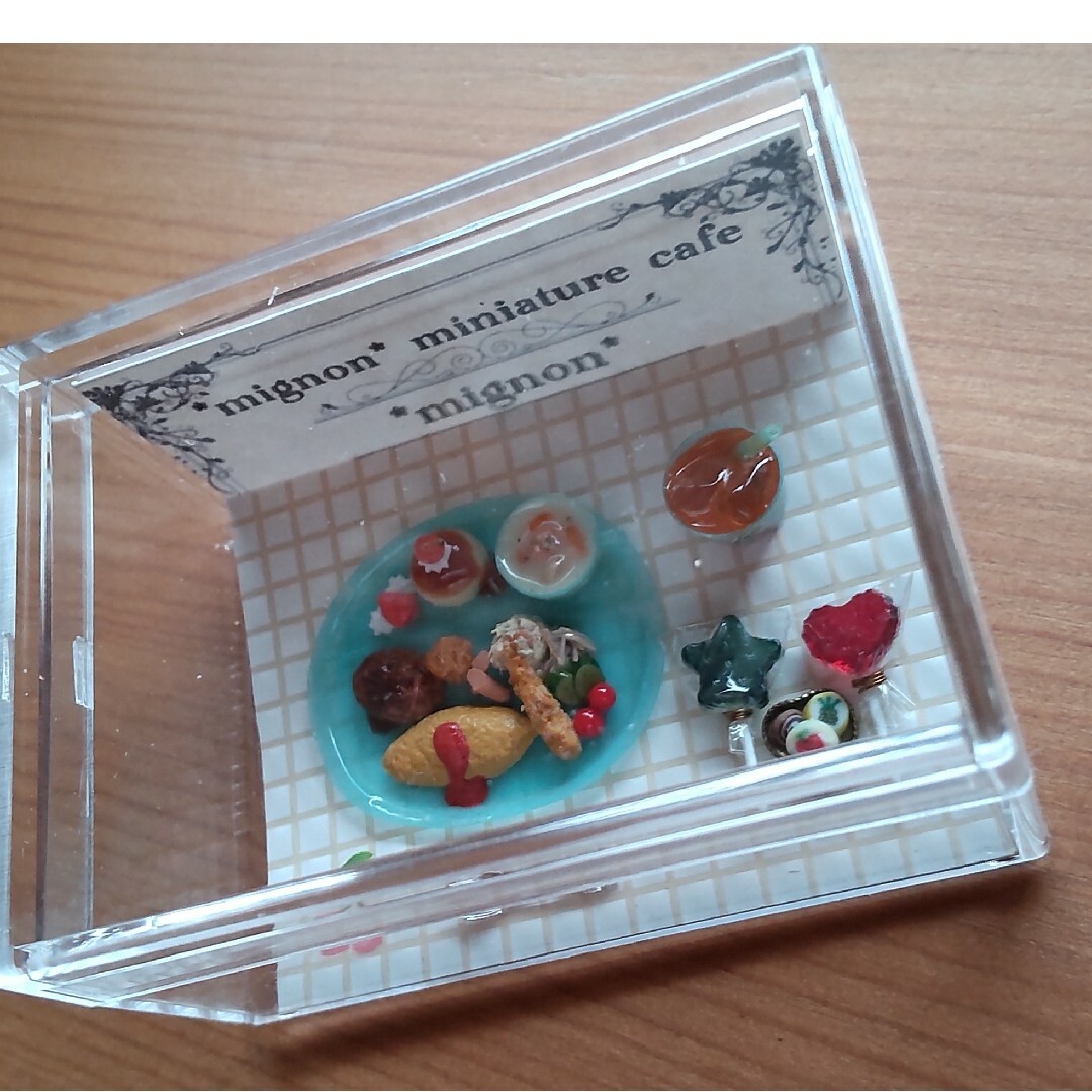 ミニチュアフード オムライス&キャンディセット ハンドメイドのおもちゃ(ミニチュア)の商品写真