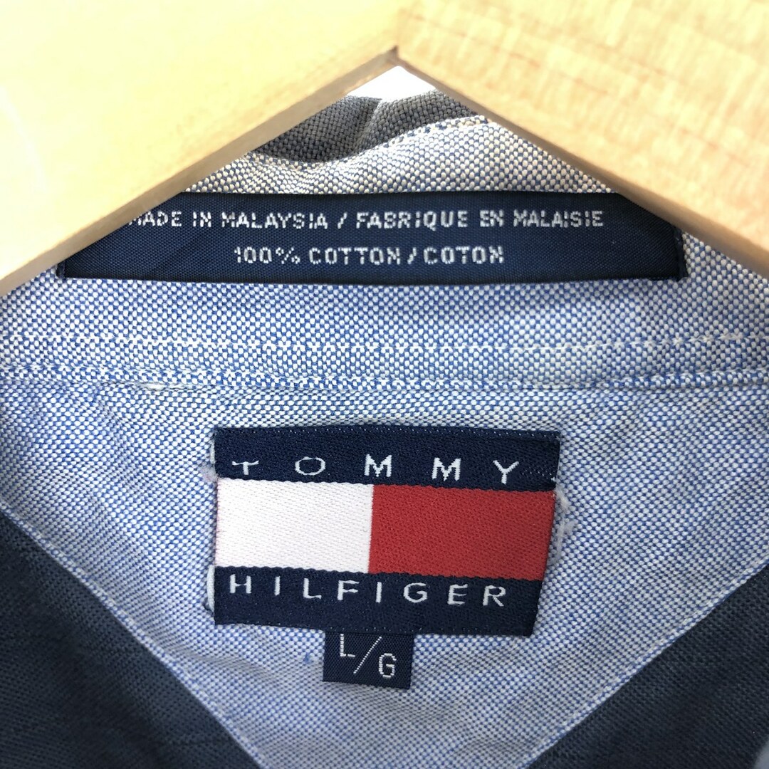 TOMMY HILFIGER(トミーヒルフィガー)の古着 トミーヒルフィガー TOMMY HILFIGER 長袖 ボタンダウンストライプシャツ メンズL ヴィンテージ /eaa446280 メンズのトップス(シャツ)の商品写真