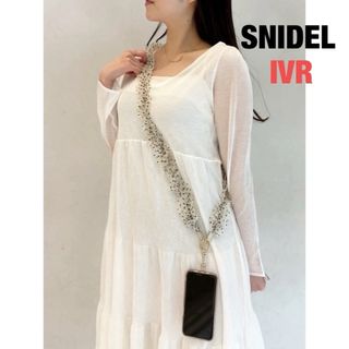 SNIDEL - スナイデル　snidel チュールドットスマホショルダー　アイボリー★新品