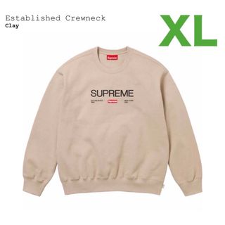 シュプリーム(Supreme)のXLサイズ Supreme Established Crewneck クレー(スウェット)