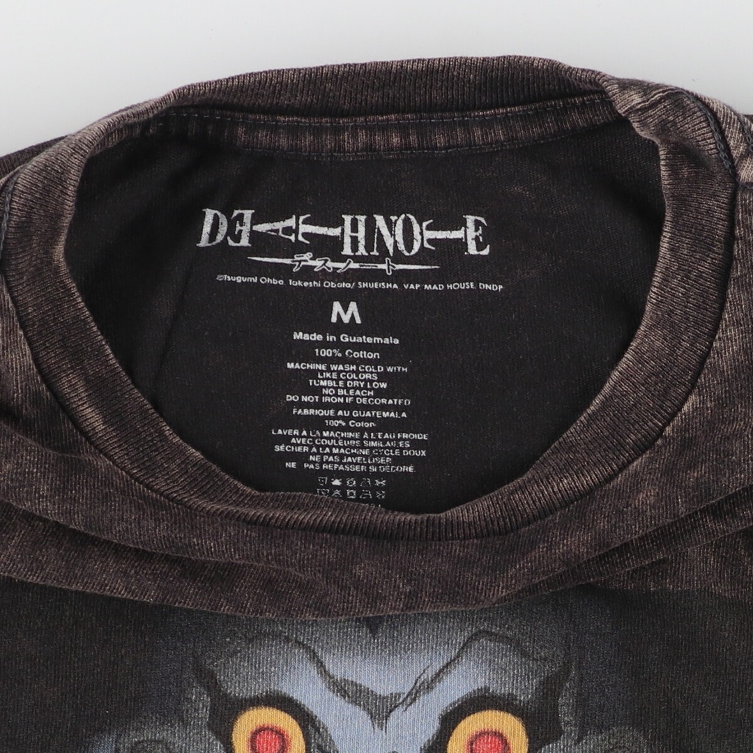 古着 DEATH NOTE デスノート キャラクタープリントTシャツ メンズM /eaa431676 メンズのトップス(Tシャツ/カットソー(半袖/袖なし))の商品写真