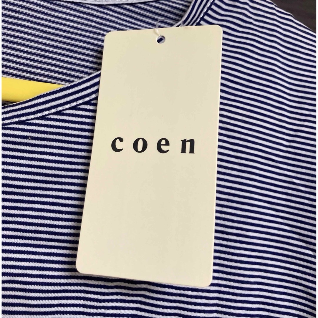 coen(コーエン)の新品　coen   トップス　ボーダー レディースのトップス(Tシャツ(半袖/袖なし))の商品写真