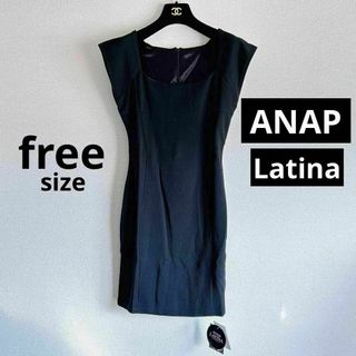 ANAP◆LATINA◆ワンピース◆シンプル◆黒◆フォーマル◆かわいい◆おしゃれ(ミニワンピース)