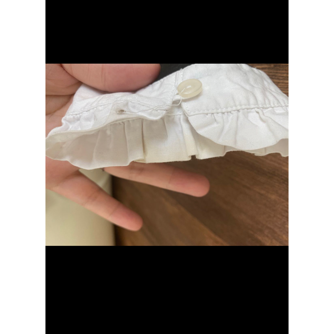 七分袖襟ぐりフリルトップス　Mサイズ レディースのトップス(カットソー(長袖/七分))の商品写真